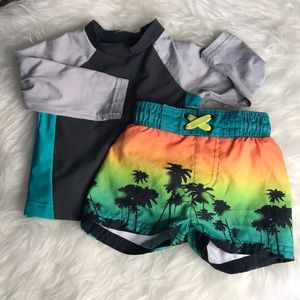 CAT & JACK + CIRCO Boy’s Swim Set Guard+ Shorts 9M